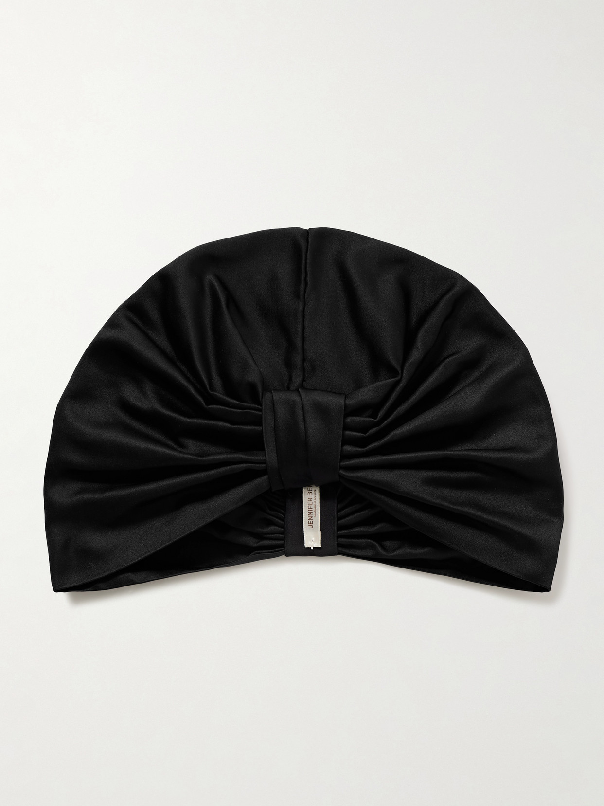 Jennifer Behr - Sasha Gathered Duchesse-satin Hair Wrap - Black