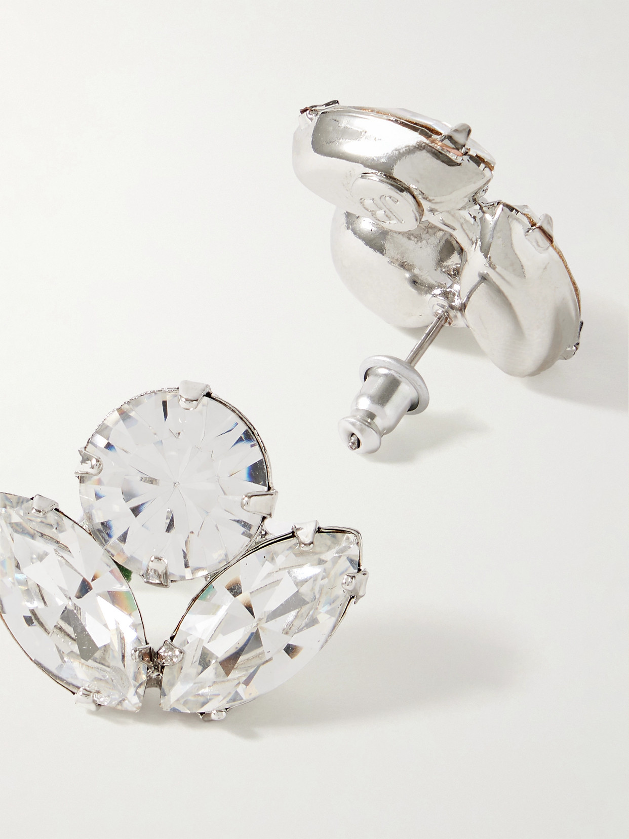 Jennifer Behr Sadie Silver-plated Crystal Earrings In Silver