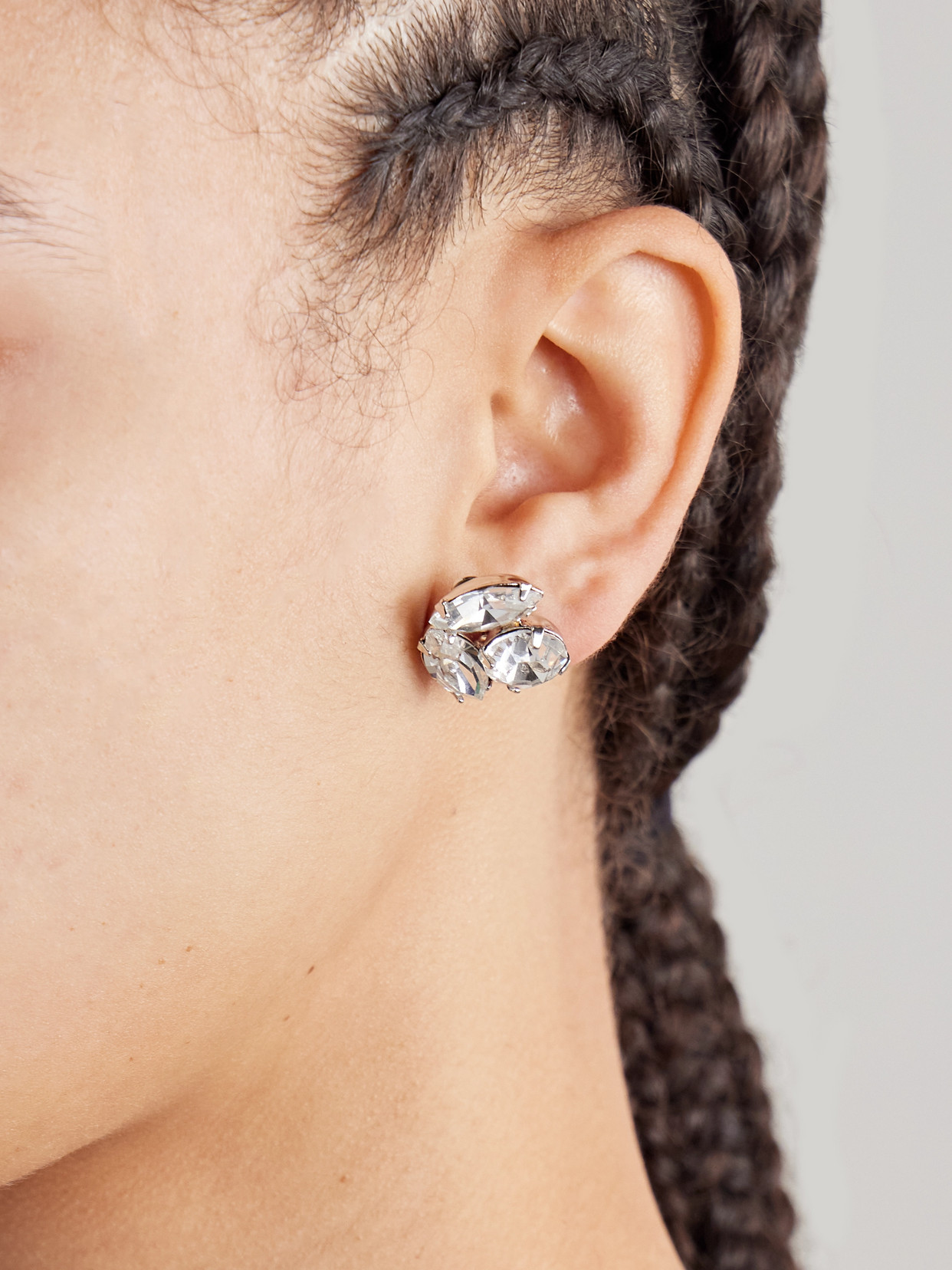 Jennifer Behr Sadie Silver-plated Crystal Earrings In Silver