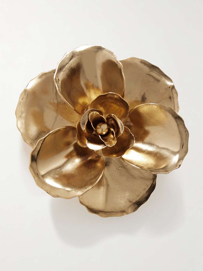 Jennifer Behr Gladiolus Gold-plated Brooch