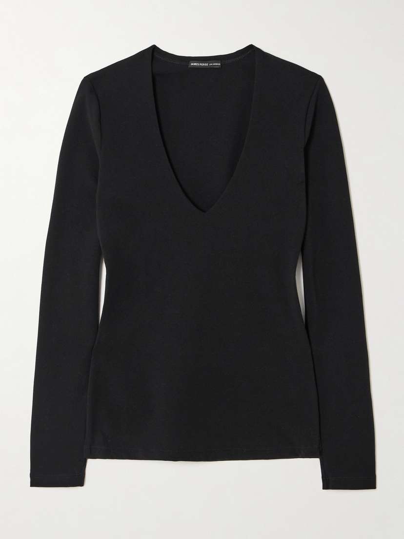 James Perse Lotus Cotton-blend Jersey T-shirt