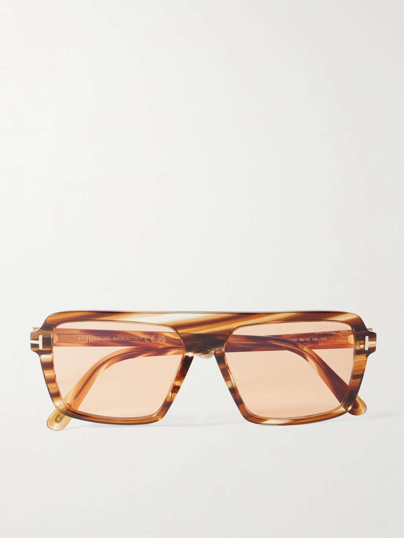 Tom Ford Vincent Square-frame Tortoishell Acetate And Gold-tone Sunglasses