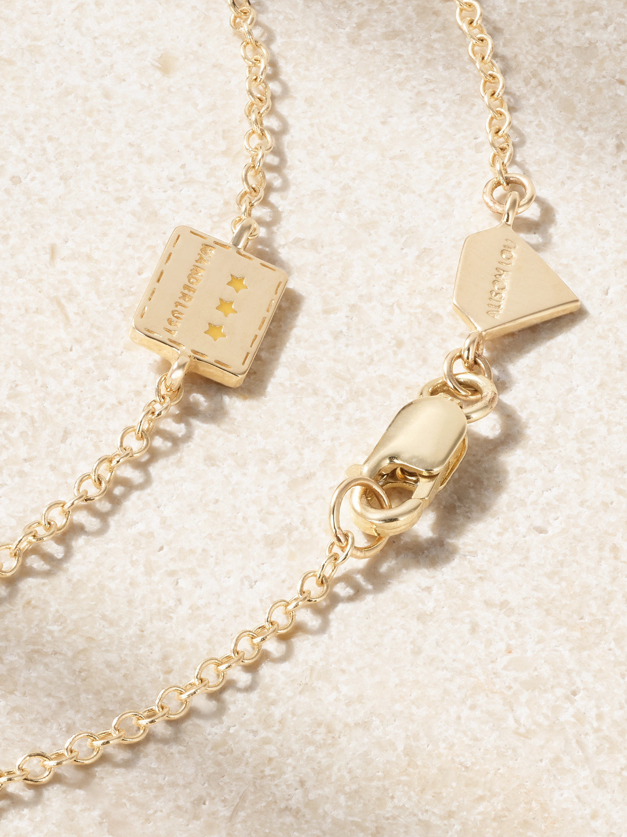 Alison Lou Travel By The Yard 14-karat Gold And Enamel Bracelet In Gold