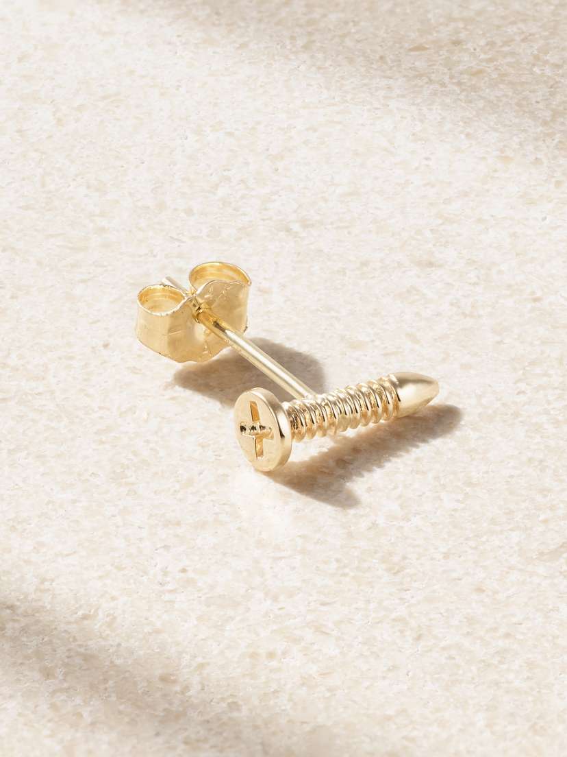 Alison Lou Screw 14-karat Gold Single Earring