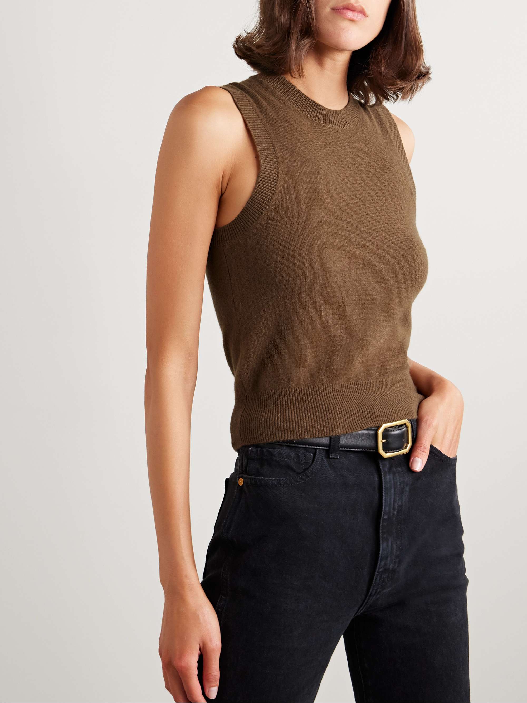 NILI LOTAN May cropped cashmere tank