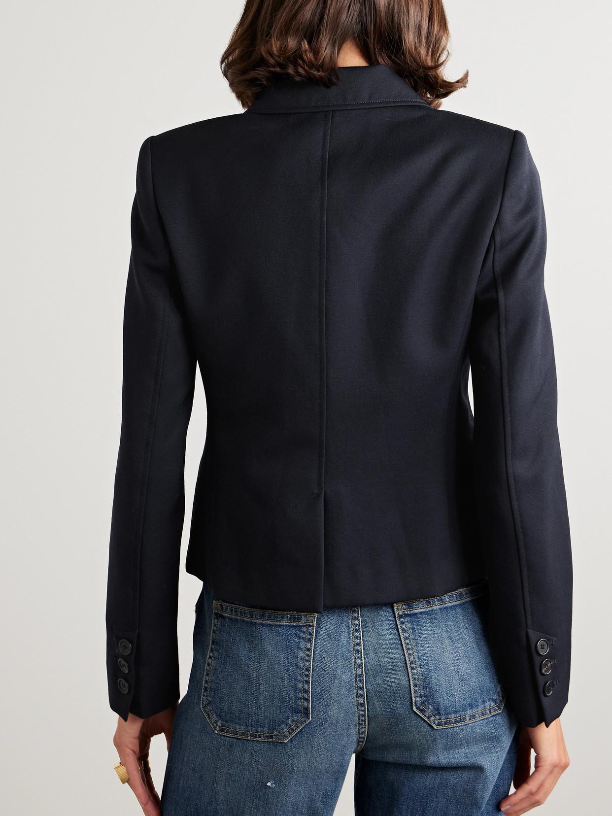 Nili Lotan Jamison Wool-twill Jacket In Blue