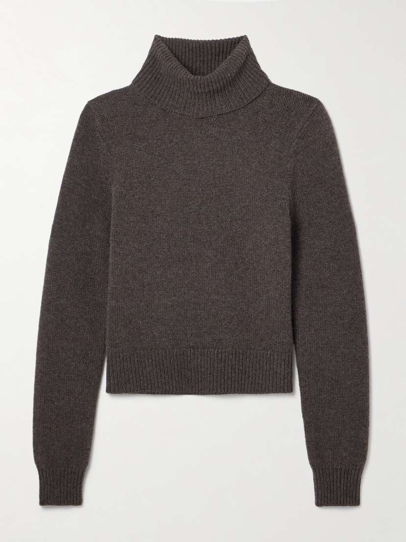 Nili Lotan Hollyn Cropped Cashmere Turtleneck Sweater
