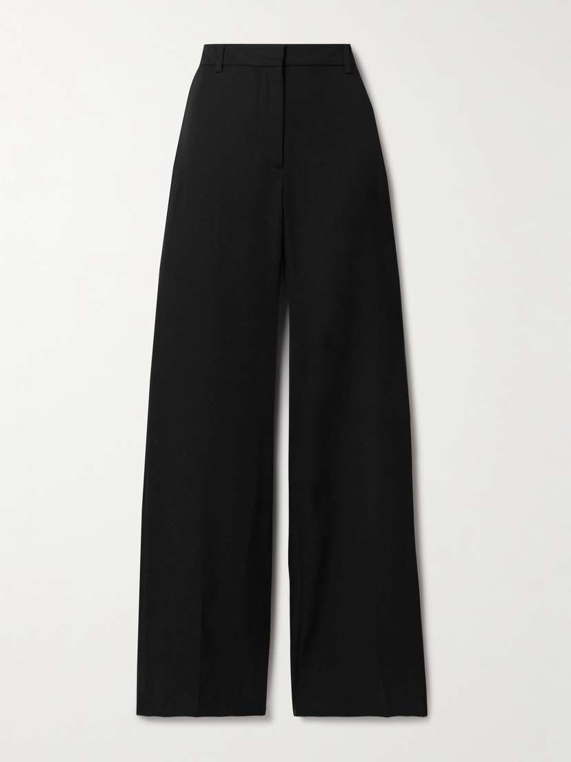 Nili Lotan Effy Wool-twill Wide-leg Pants