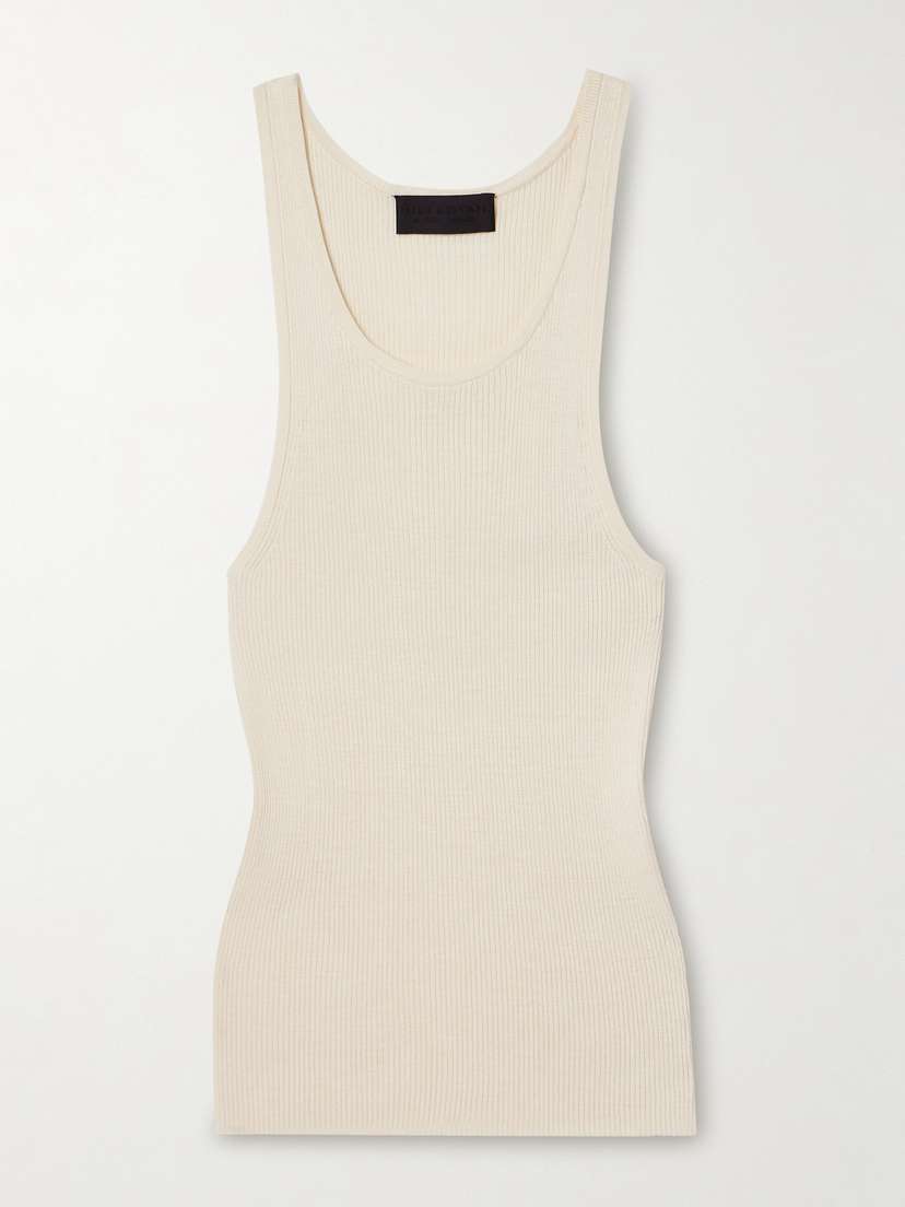 Nili Lotan Selah Ribbed Silk-jersey Tank