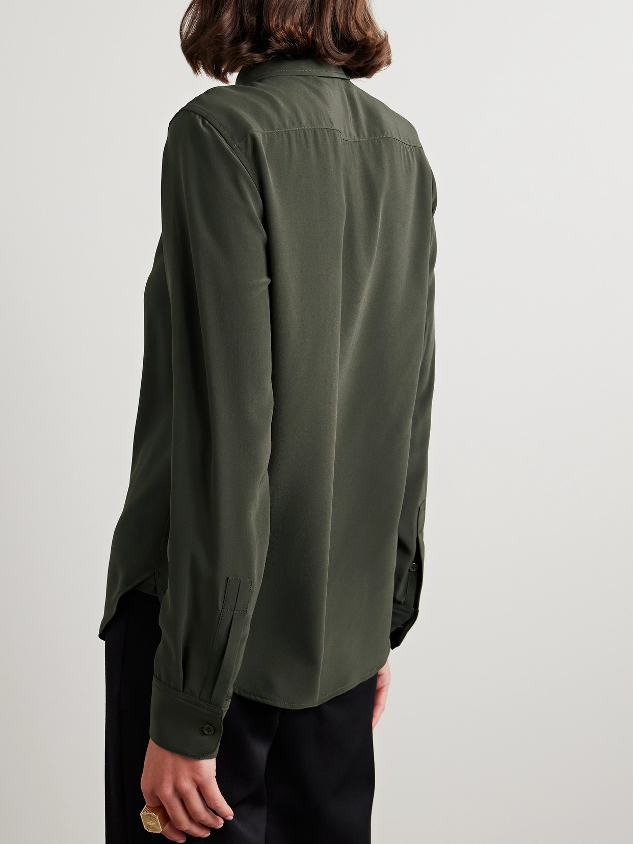 NILI LOTAN GAIA SILK CREPE DE CHINE SHIRT