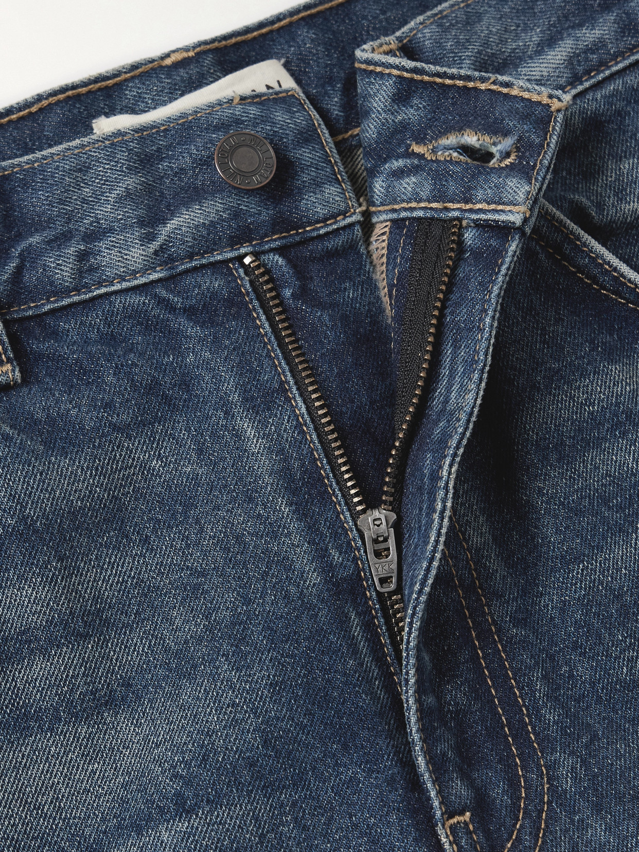 Shop Nili Lotan Roe Mid-rise Flared Jeans In Blue