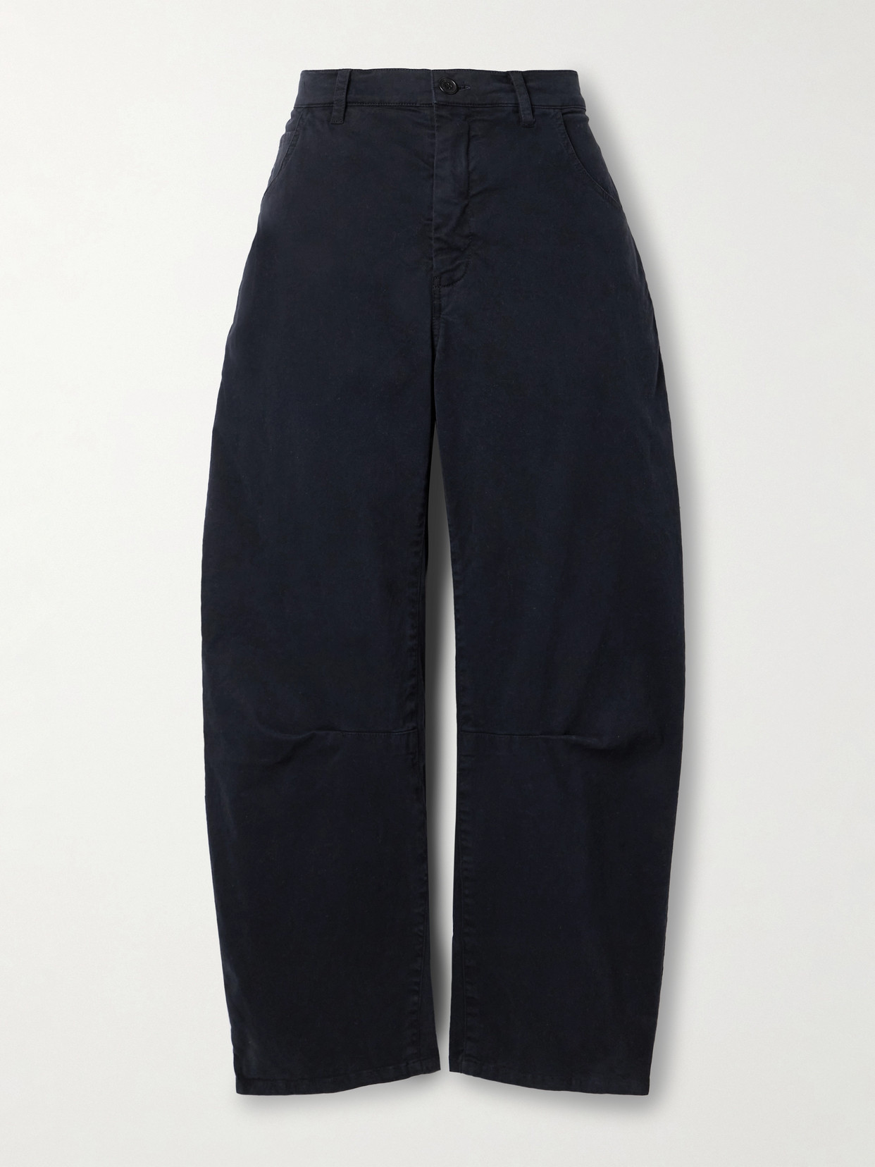 Nili Lotan Emerson Cotton-blend Twill Tapered Pants In Blue