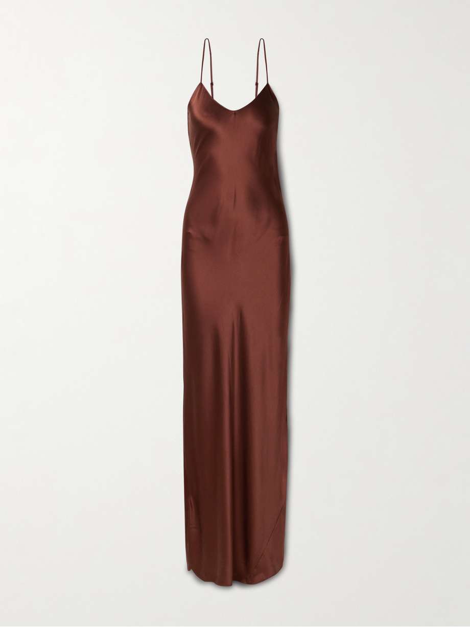 cami silk-satin gown