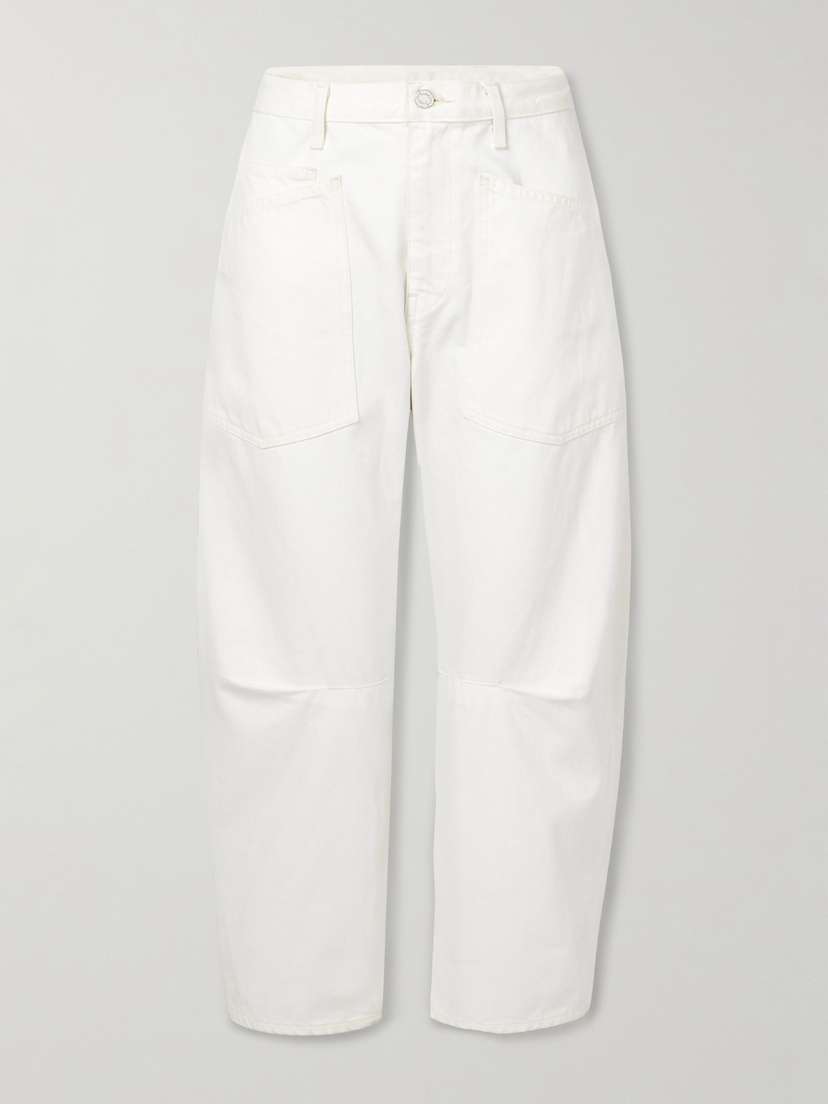 Nili Lotan Shon Cotton-blend Twill Tapered Pants
