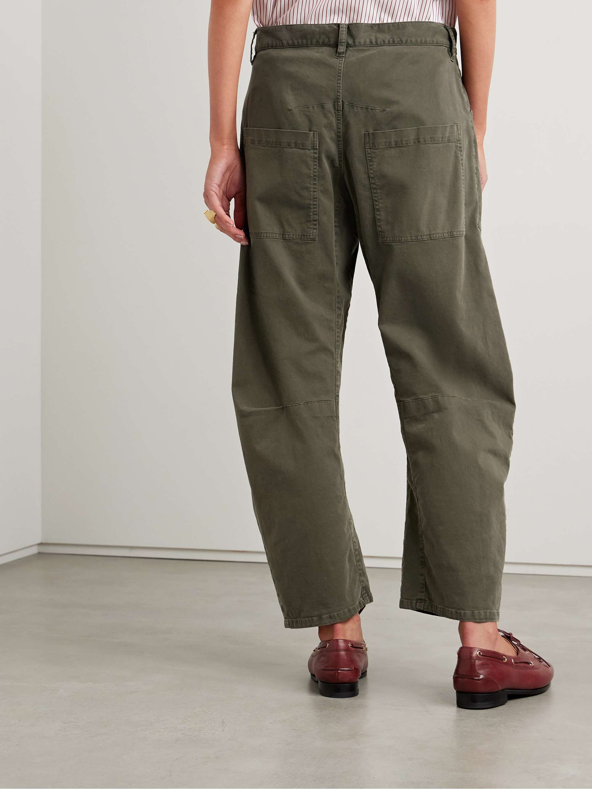 NILI LOTAN Shon cotton-blend twill tapered pants
