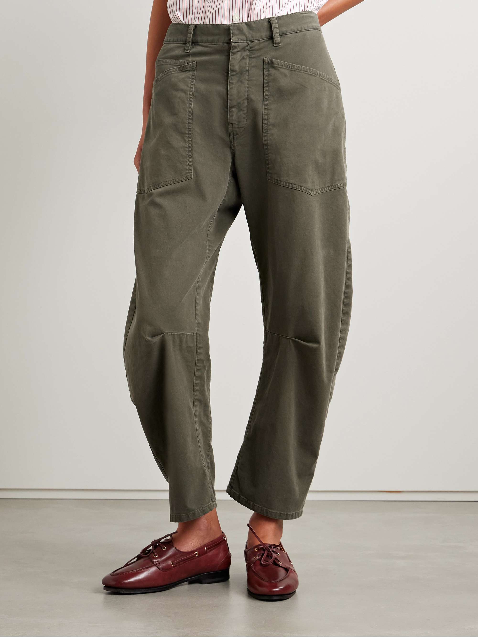 NILI LOTAN Shon cotton-blend twill tapered pants