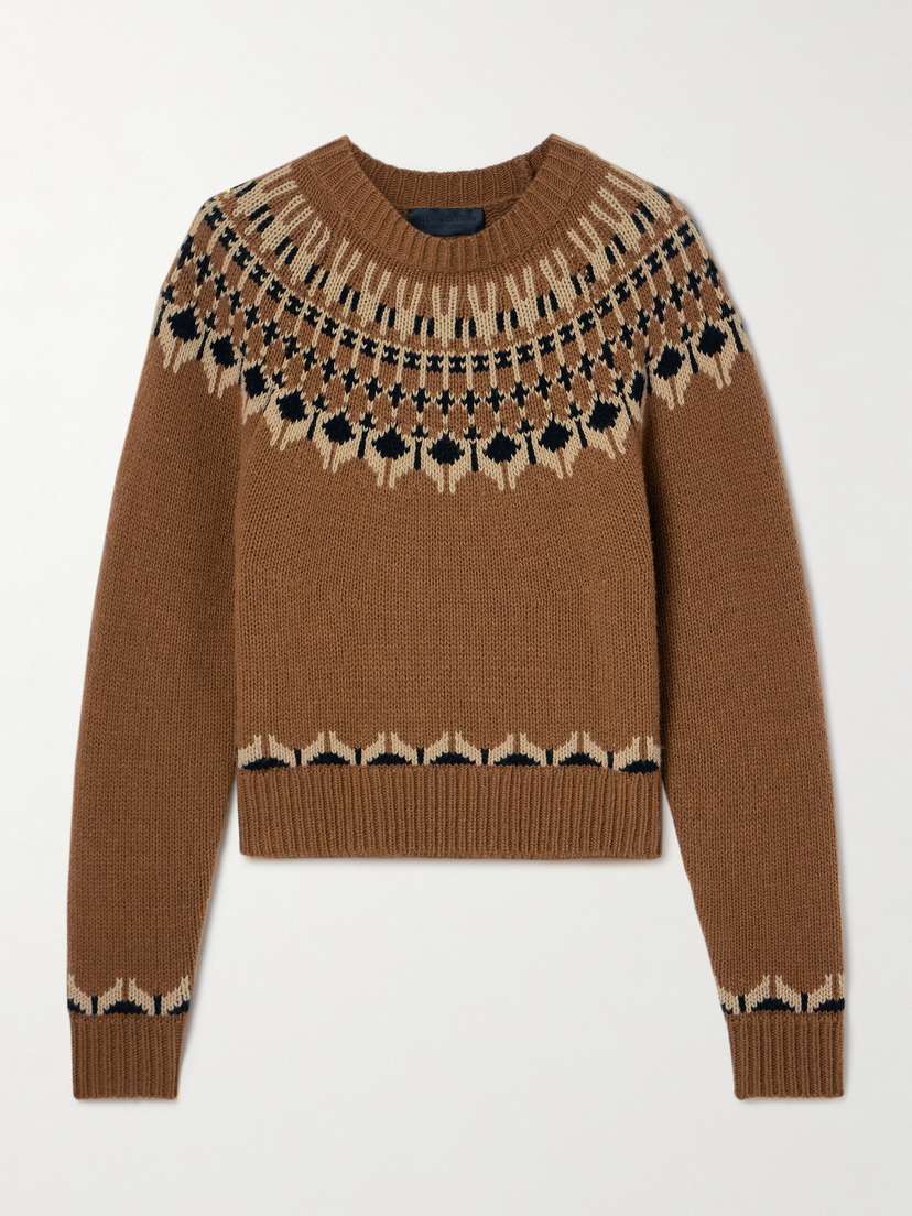 Nili Lotan Fern Fair Isle Wool Sweater - x small