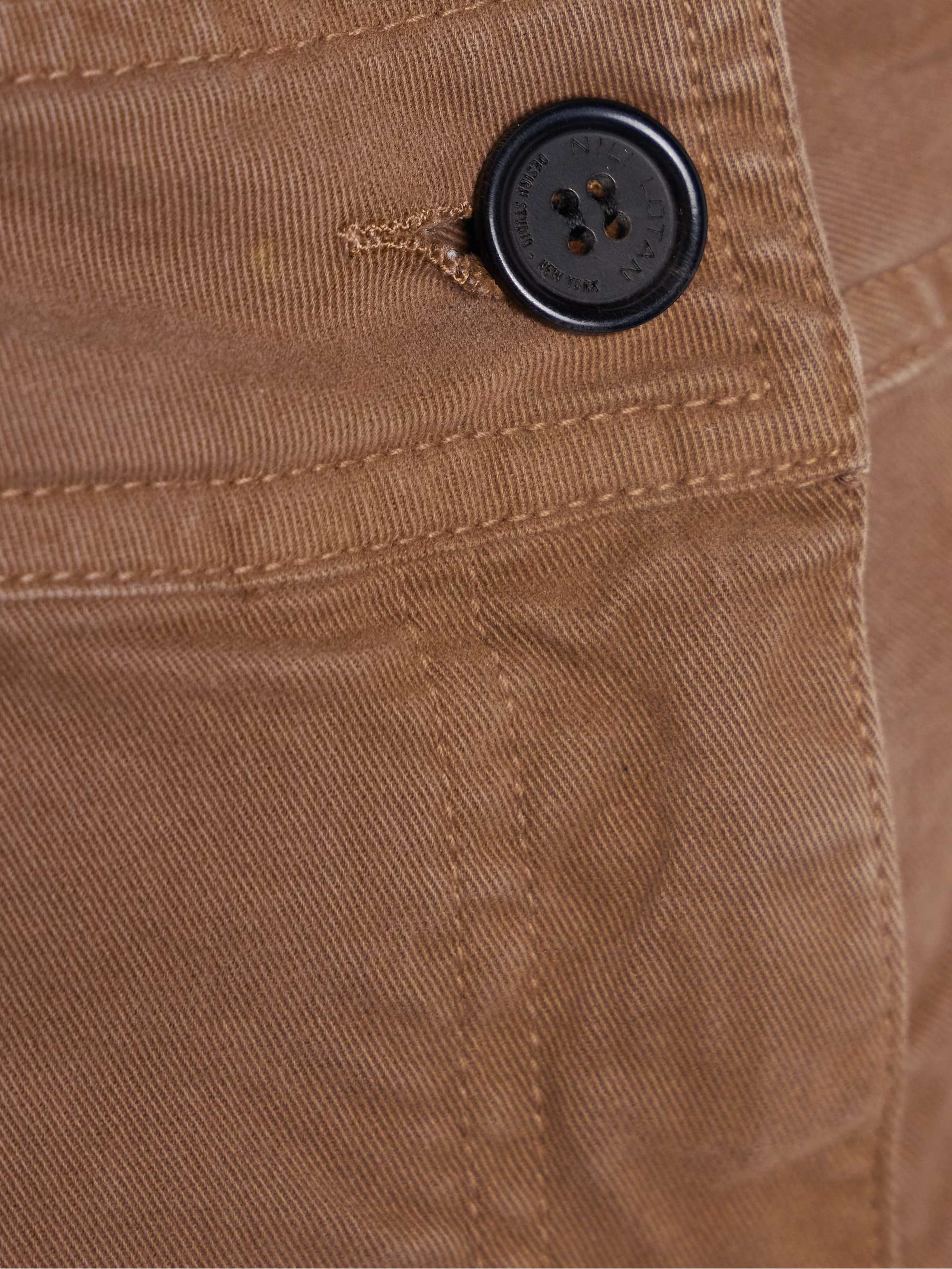 NILI LOTAN Megan cotton-blend twill wide-leg pants