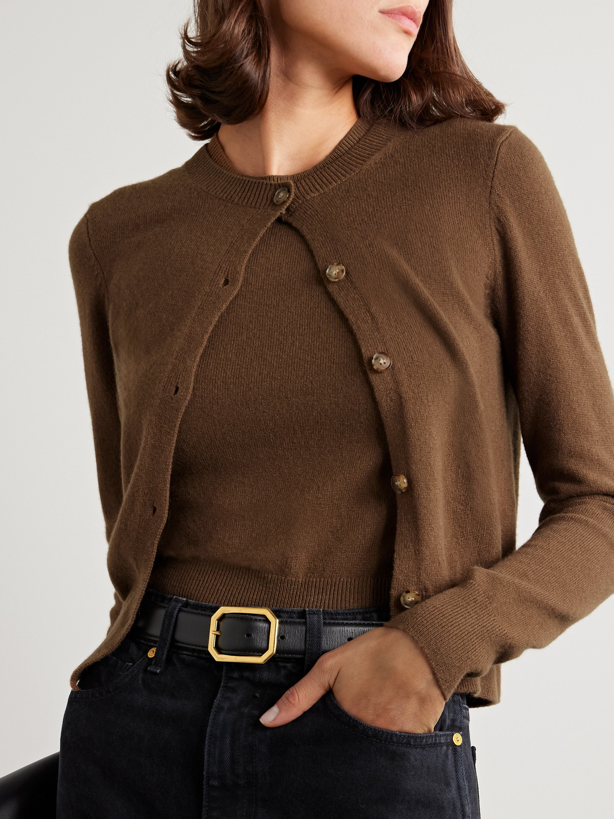 Shop Nili Lotan Anais Leather Belt In Black