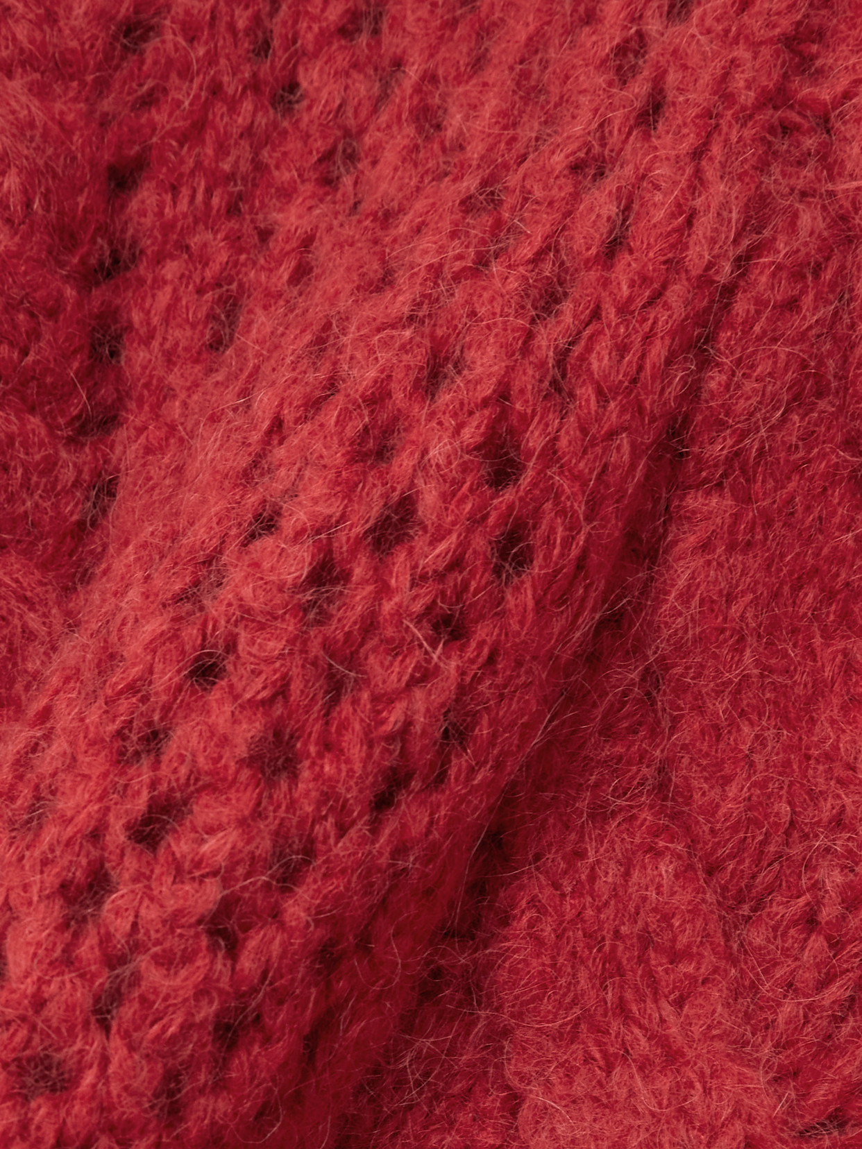 Brunello Cucinelli Open And Cable-knit Alpaca-blend Cardigan In Red