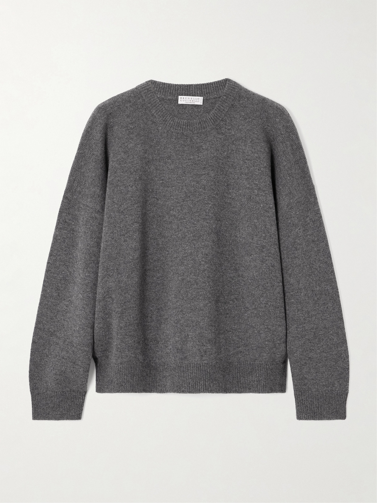 Brunello Cucinelli Metallic Sequin-embellished Jumper In Gray