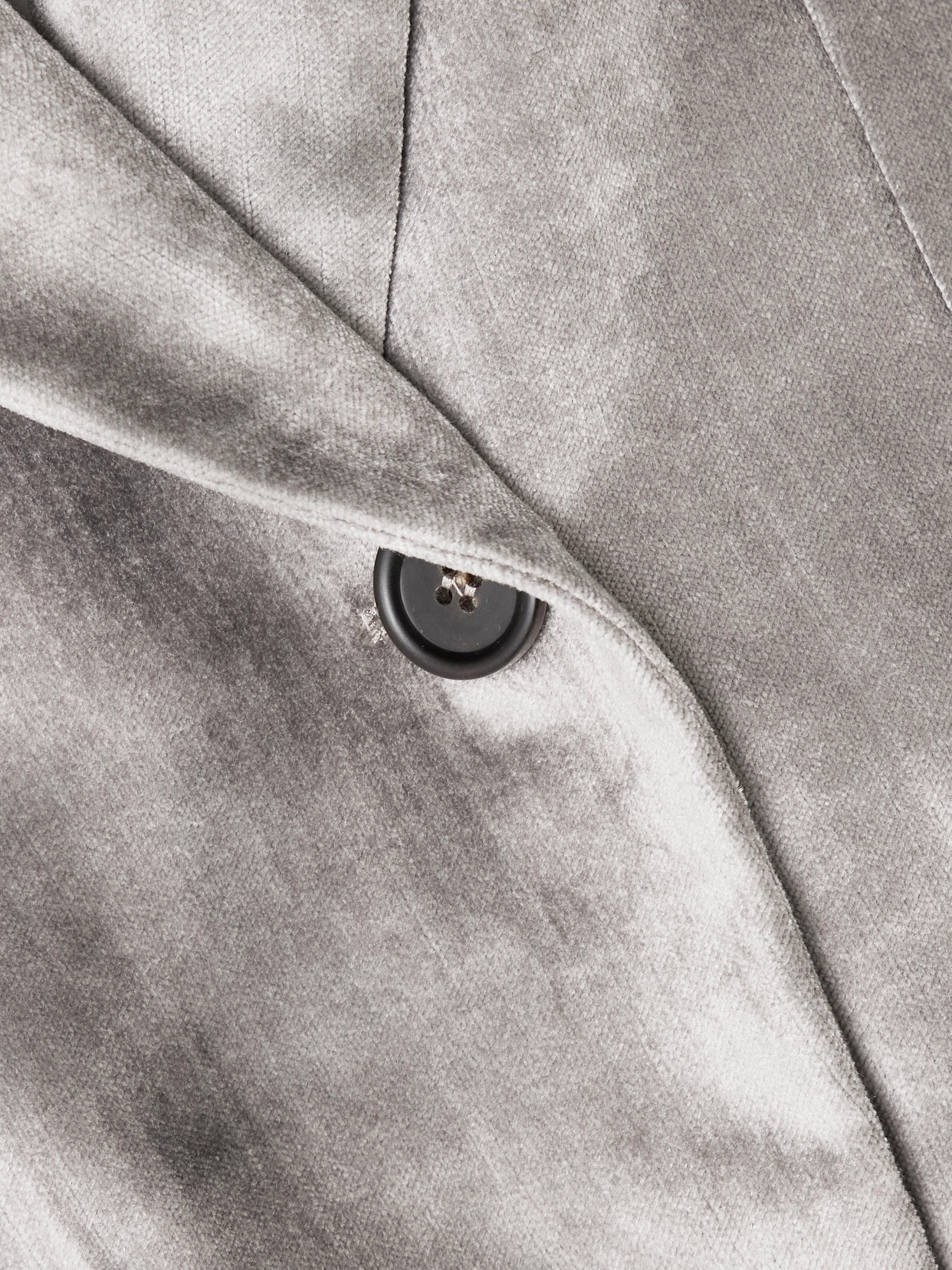 Brunello Cucinelli Cotton-blend Velvet Blazer In Silver