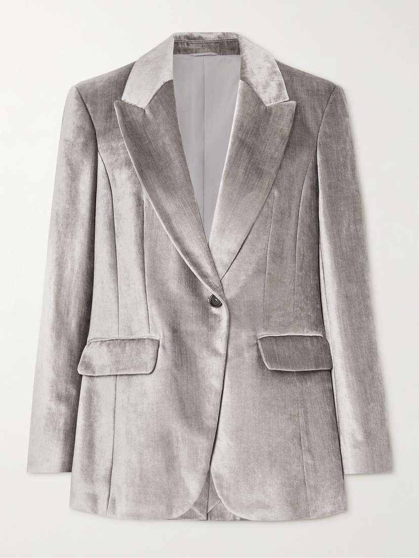 Brunello Cucinelli Cotton-blend Velvet Blazer