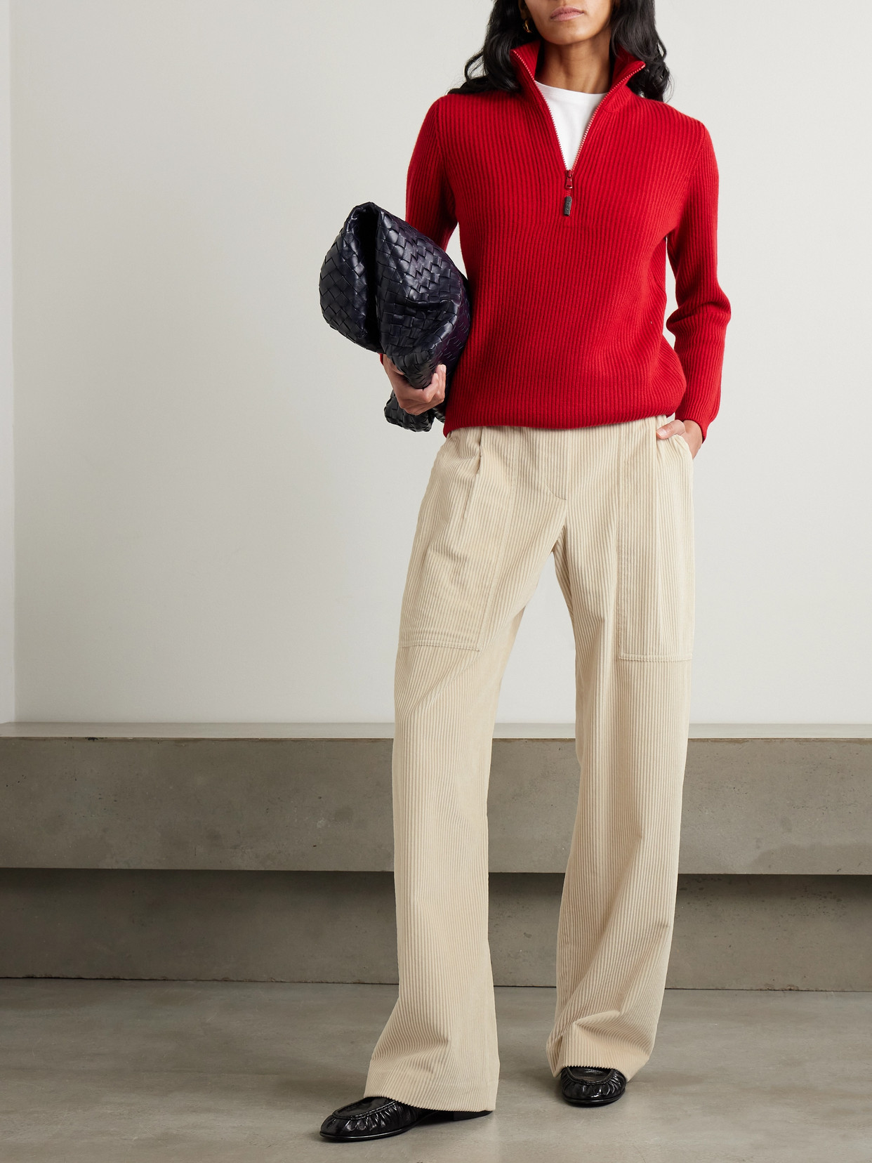 Brunello Cucinelli Cotton-corduroy Pants In Ecru