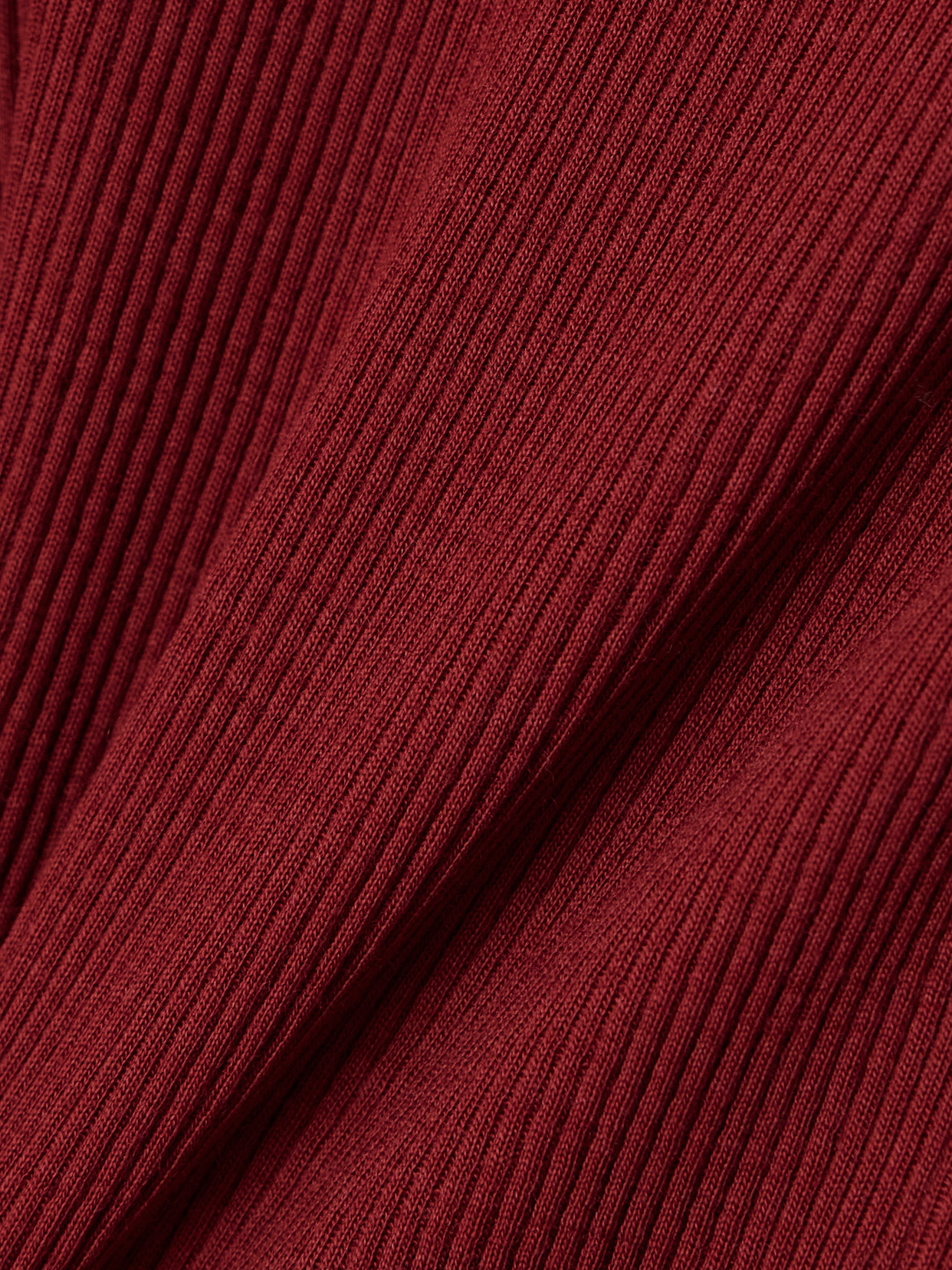 Brunello Cucinelli Ribbed Wool Jersey Turtleneck T-shirt With Precious Half Zip In Red