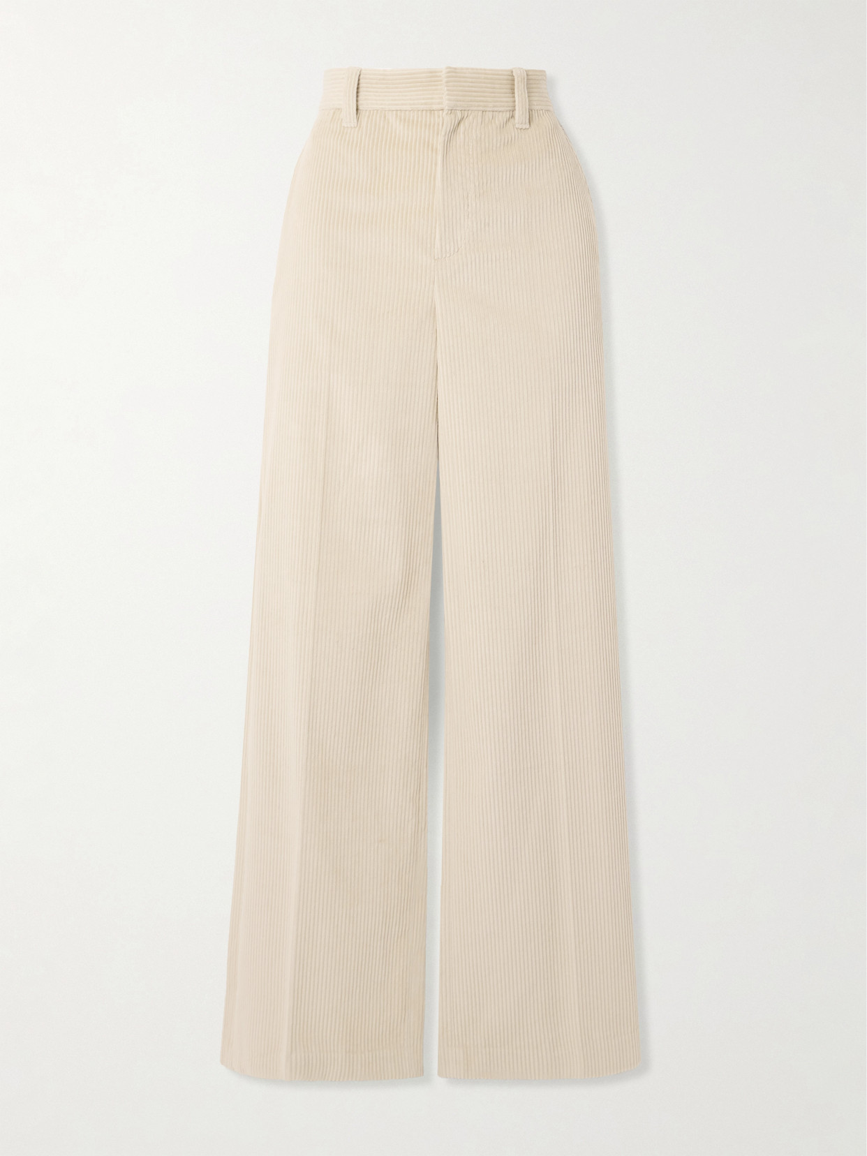 Brunello Cucinelli - Cotton-corduroy Wide-leg Pants - Ivory