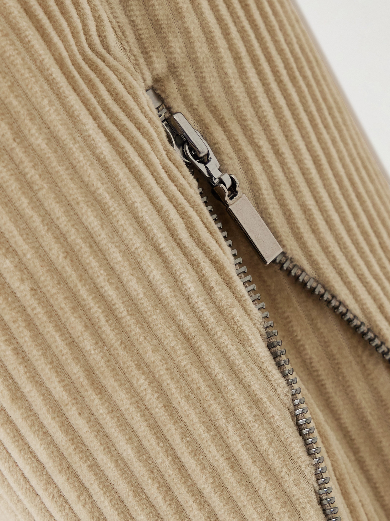Brunello Cucinelli Zip-embellished Cotton-corduroy Tapered Cargo Pants In Brown