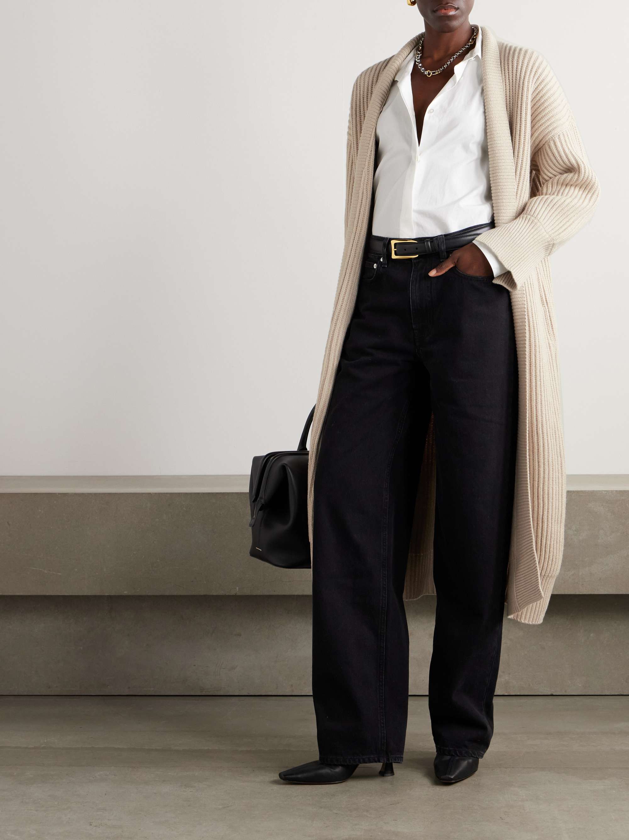BRUNELLO CUCINELLI Ribbed wool, cashmere and silk-blend cardigan