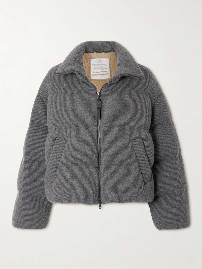 Brunello Cucinelli Padded Ribbed-cashmere Jacket