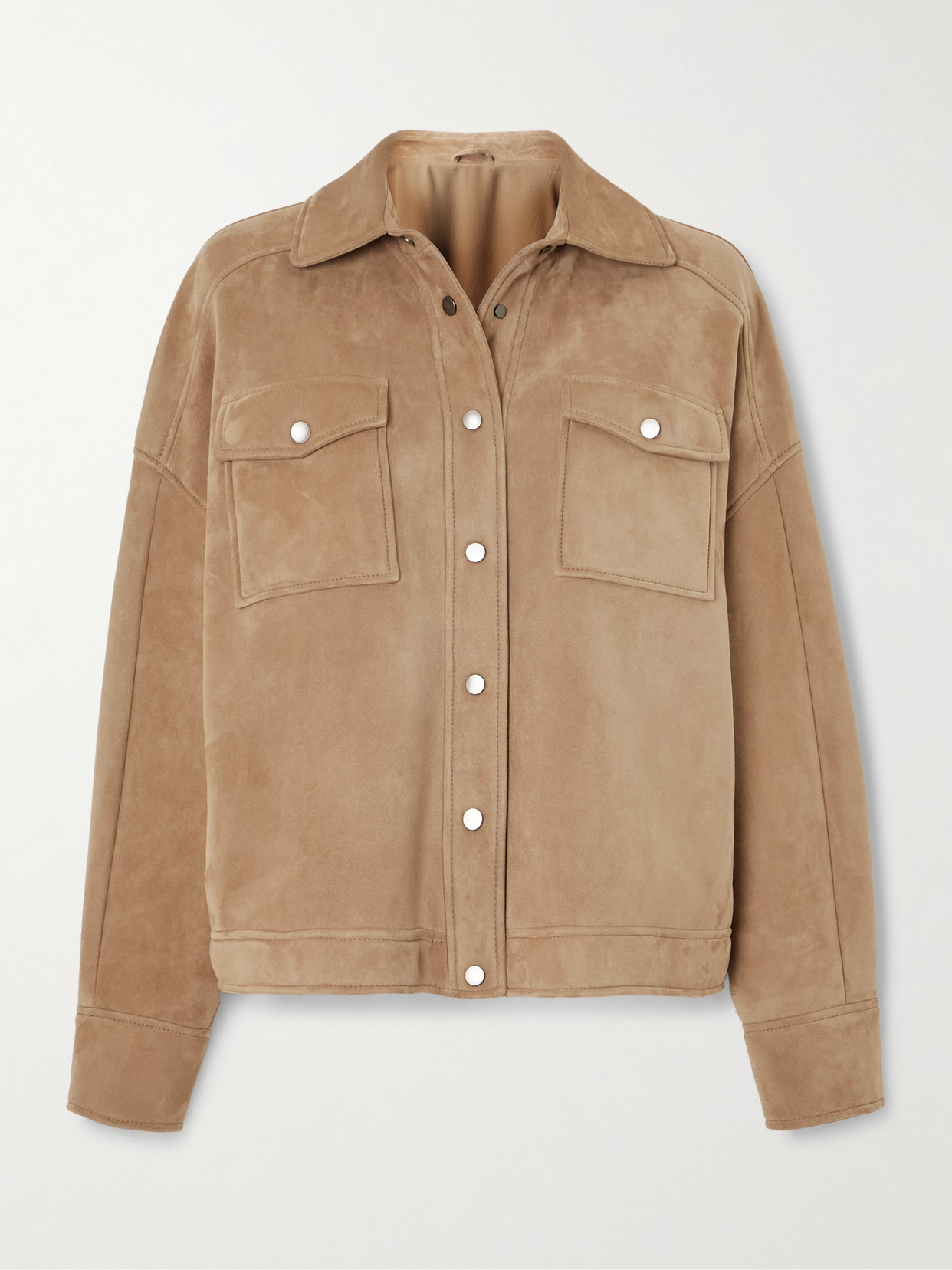 Brunello Cucinelli Suede Jacket In Neutrals