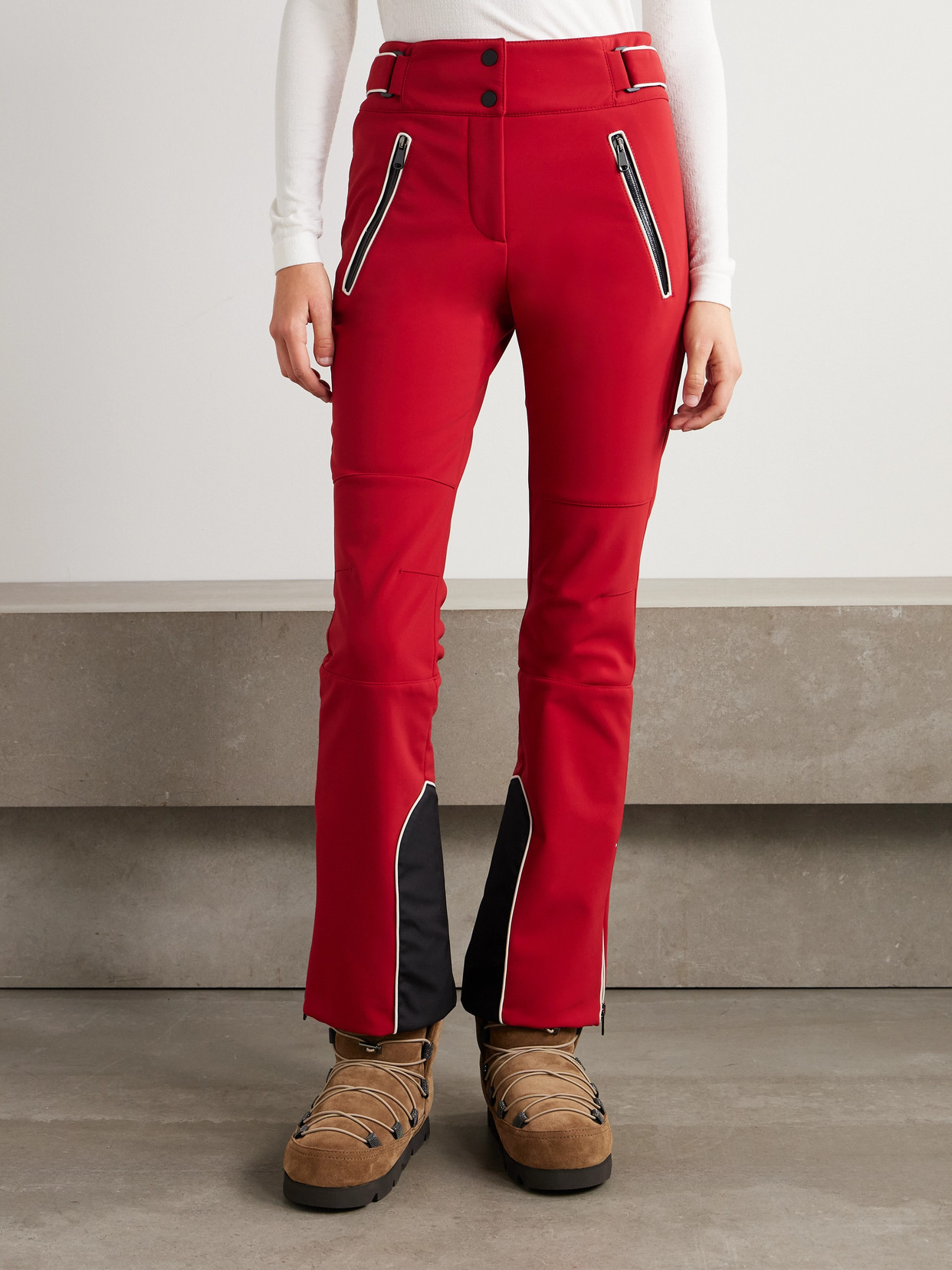 Brunello Cucinelli Padded Flared Ski Pants In Red