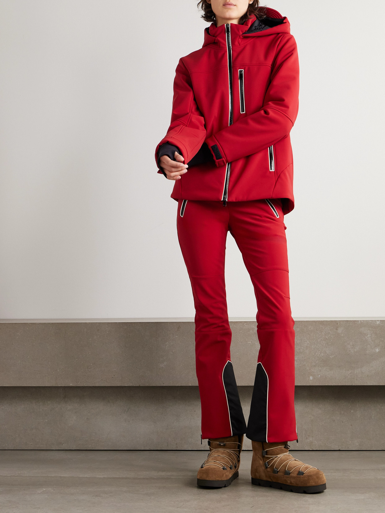Brunello Cucinelli Padded Flared Ski Pants In Red