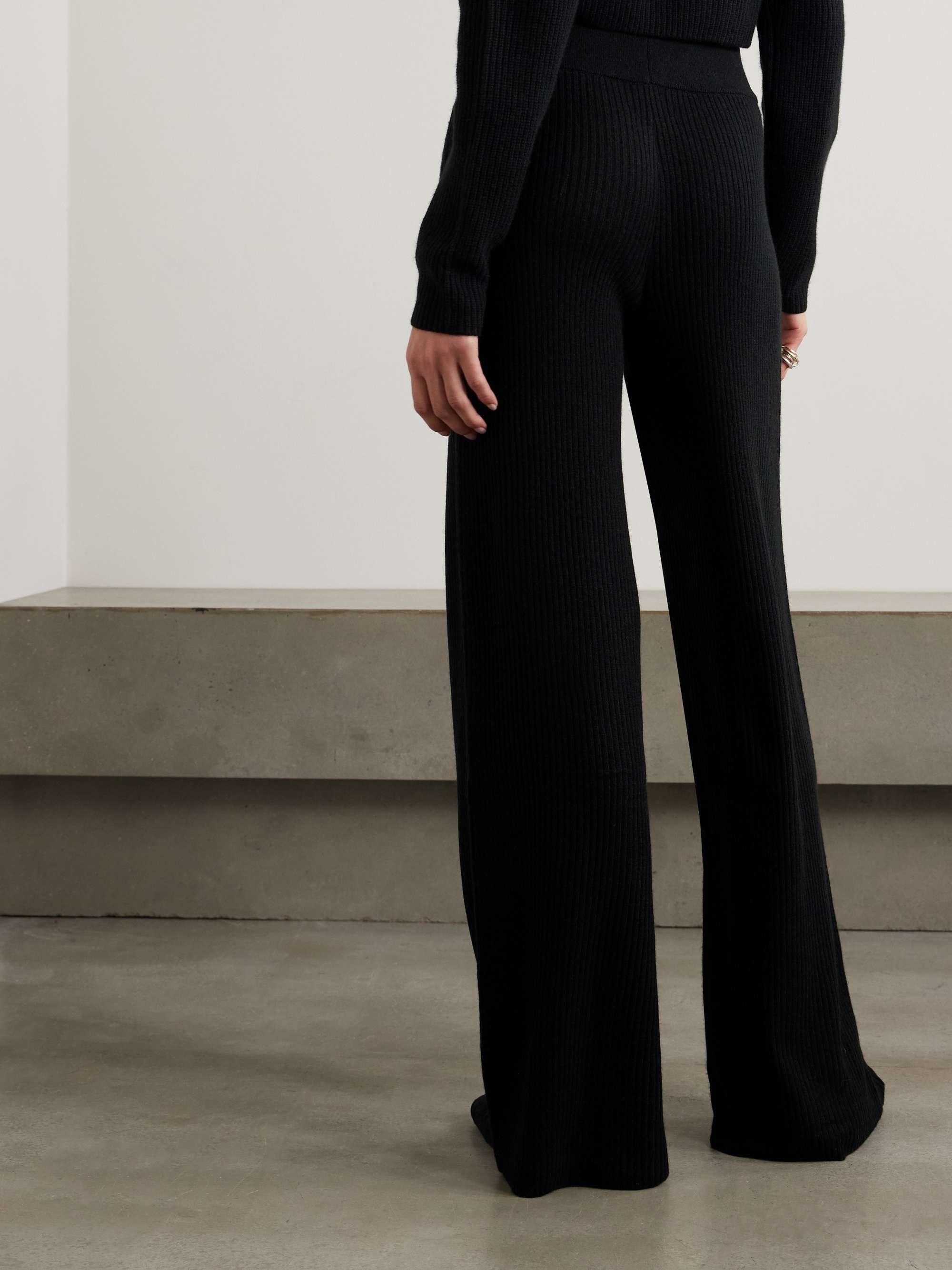 LE KASHA Banvir ribbed organic cashmere wide-leg pants | NET LE KASHA Banvir ribbed organic cashmere wide-leg pants | NET
