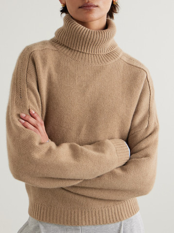 Le Kasha Bangkok ribbed organic cashmere turtleneck sweater