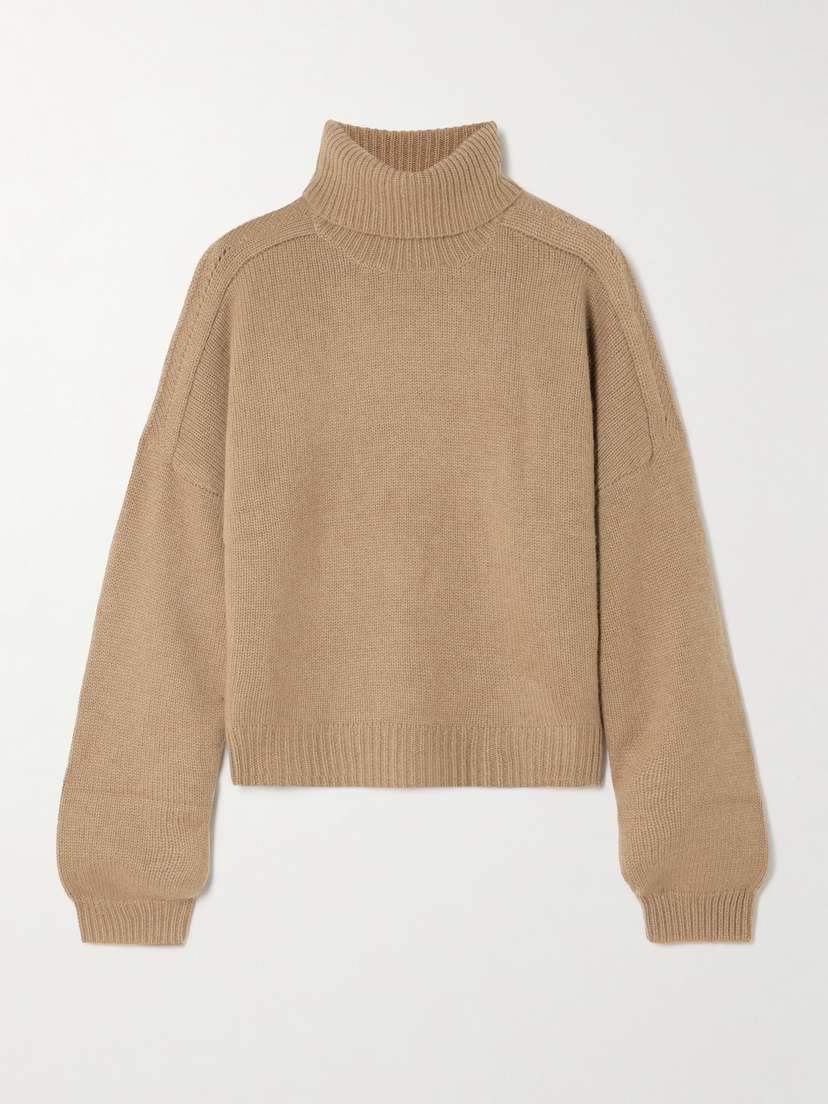 Le Kasha Bangkok Ribbed Organic Cashmere Turtleneck Sweater