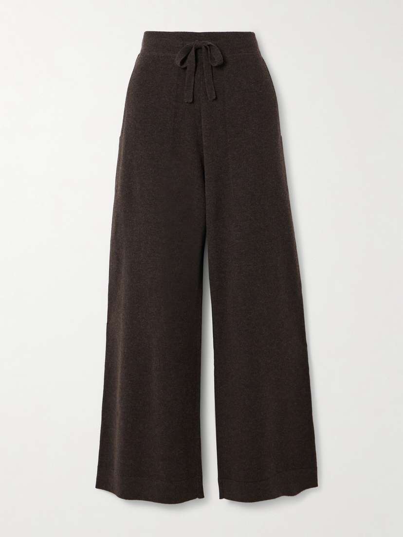 Le Kasha Suria Organic Cashmere Wide-leg Pants