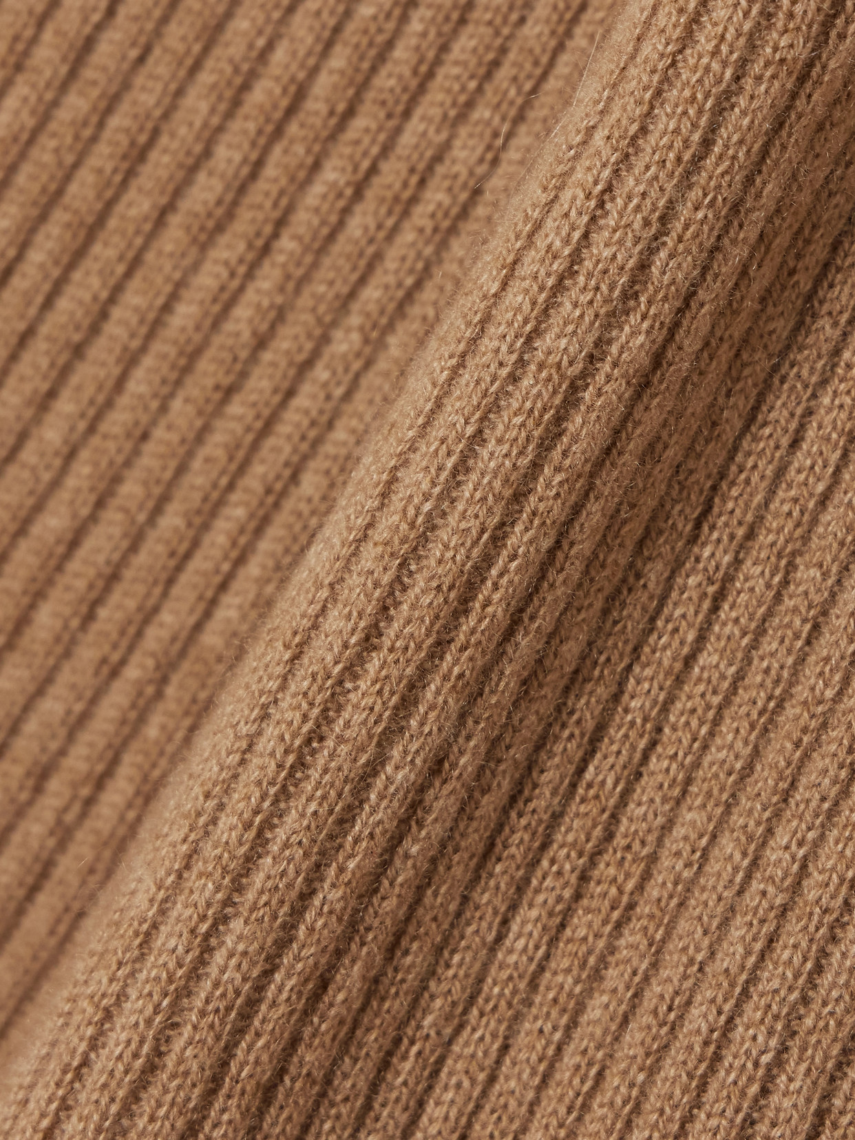 Le Kasha Banvir Ribbed Organic Cashmere Wide-leg Pants In Brown