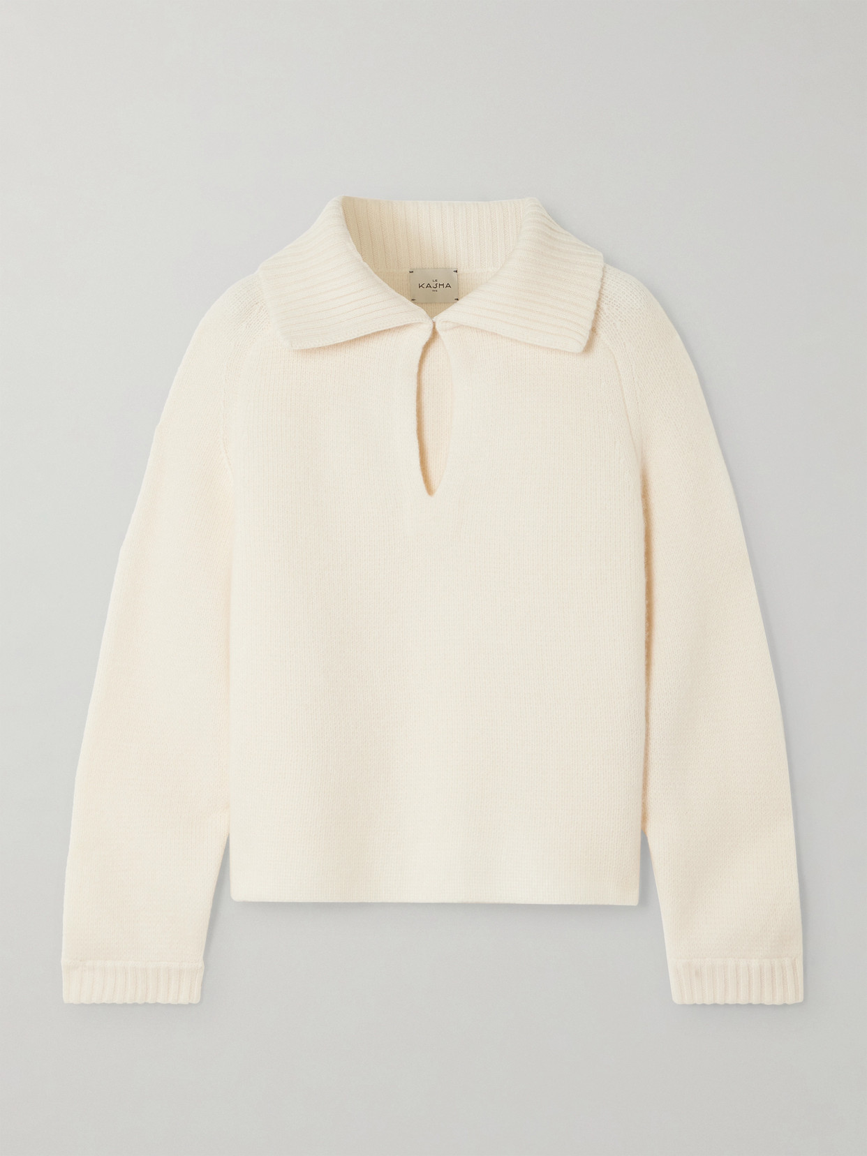 Le Kasha Leling Organic Cashmere Sweater In White