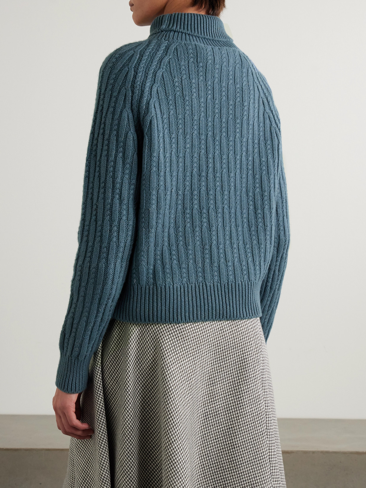 Annabel Cable-Knit Cashmere Turtleneck Sweater
