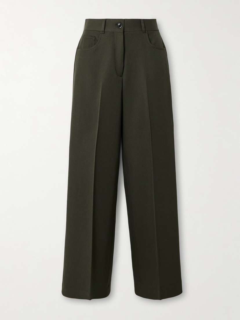Purdey Seymour Pleated Wool-twill Wide-leg Pants