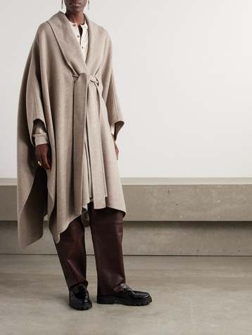 Purdey Carrington belted wool and cashmere-blend cape