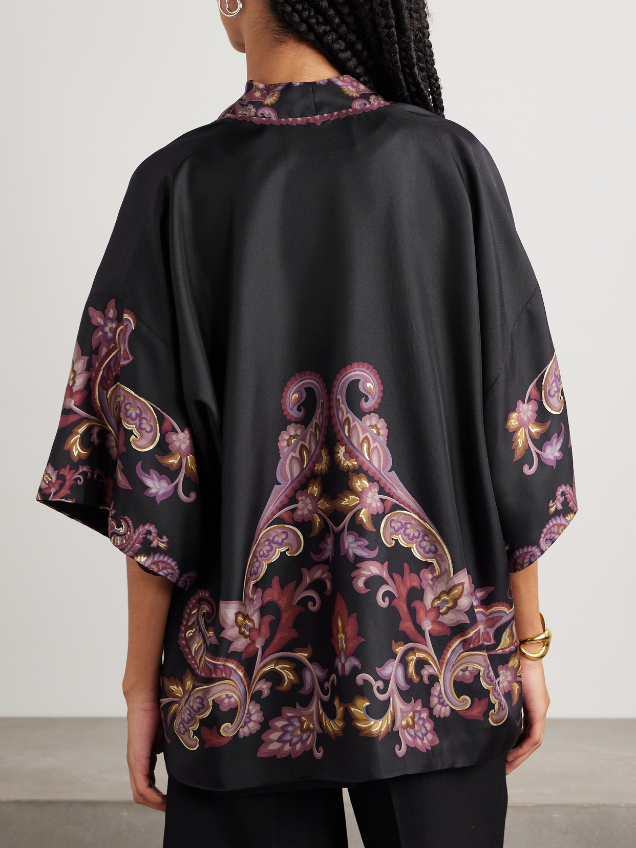 Printed Silk-Twill Shirt