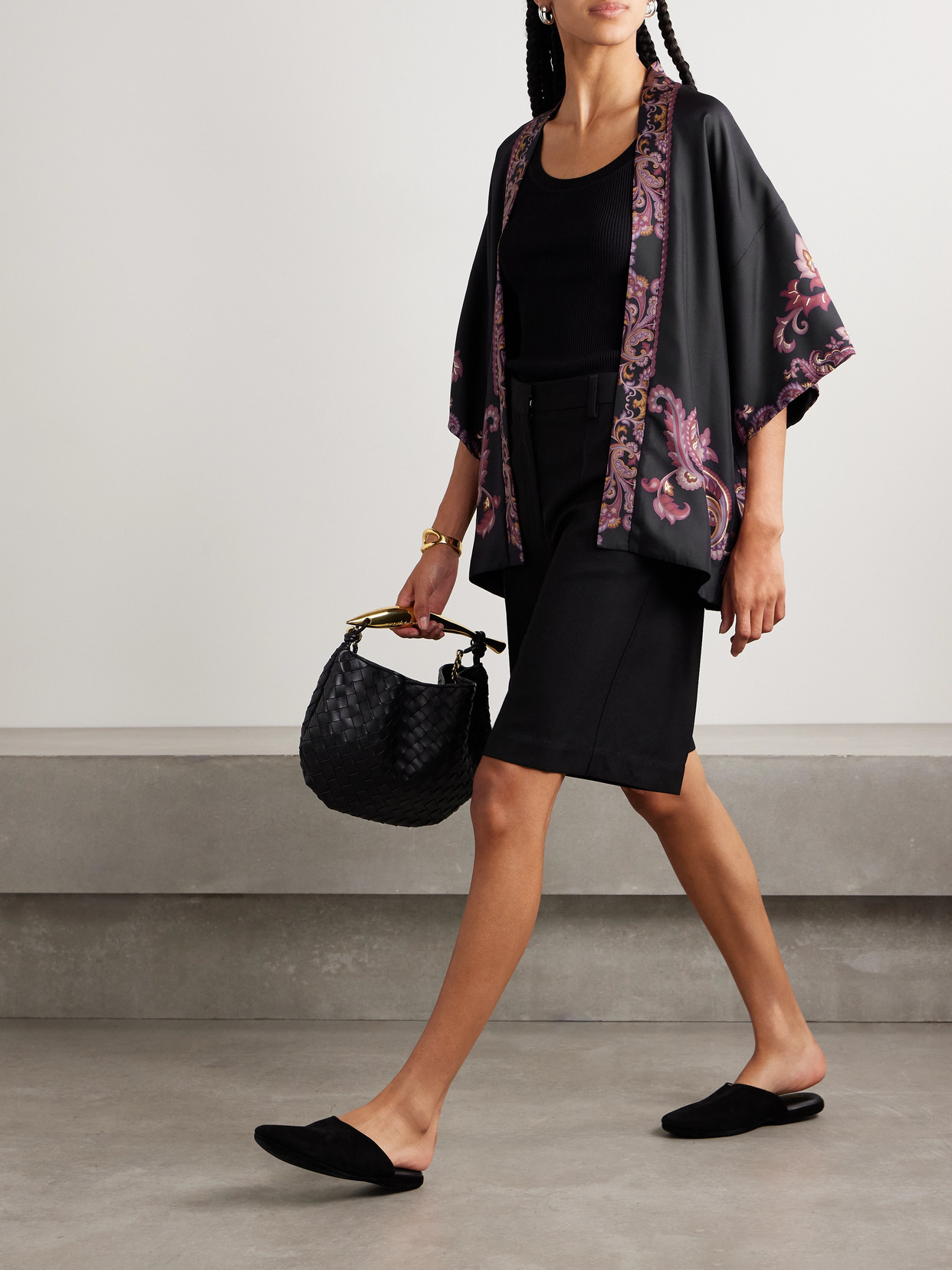 Printed Silk-Twill Shirt