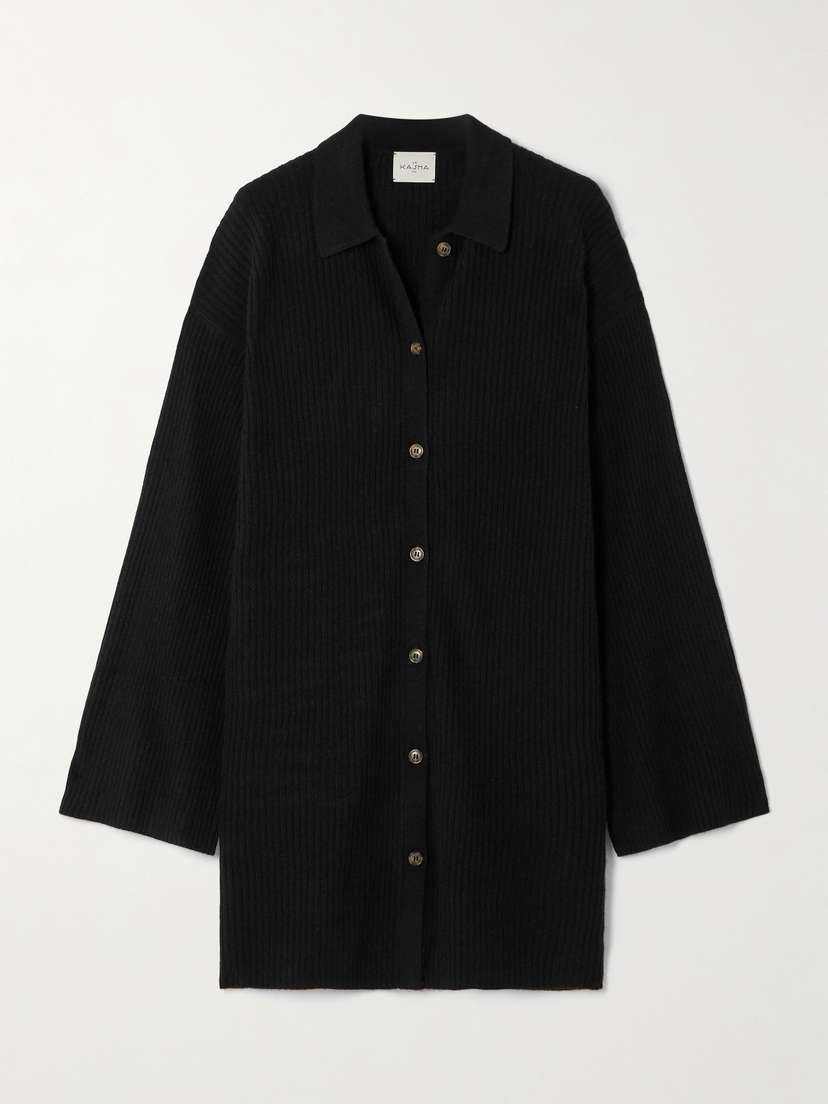 Le Kasha Godda Ribbed Organic Cashmere Mini Dress