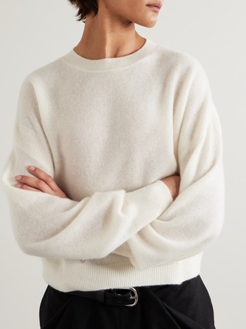 Le Kasha Modena brushed-organic cashmere sweater
