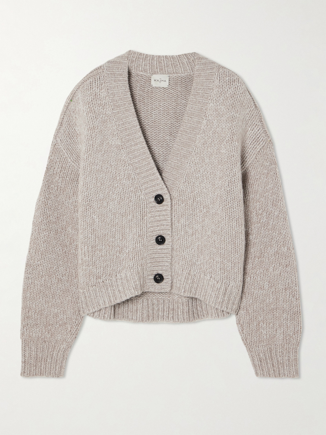 Le Kasha Kamal Organic Cashmere Cardigan In Neutrals